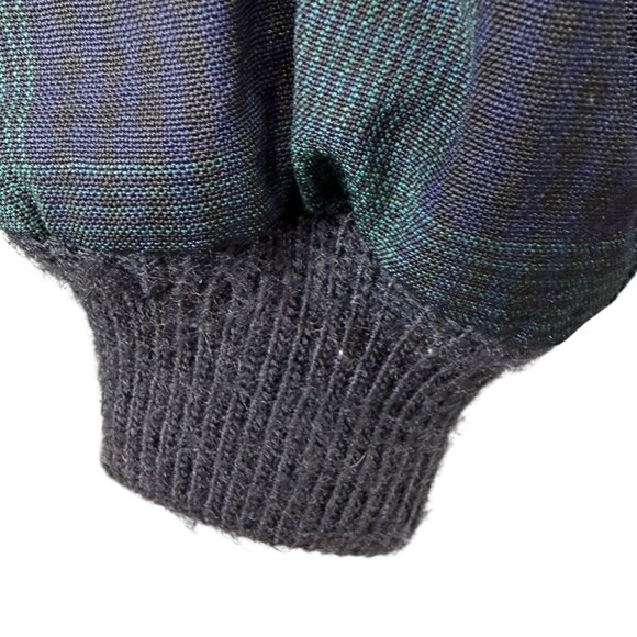 Pendleton 100% Virgin Wool Plaid Pullover Sweater Large Green & Navy - Picture 8 of 9